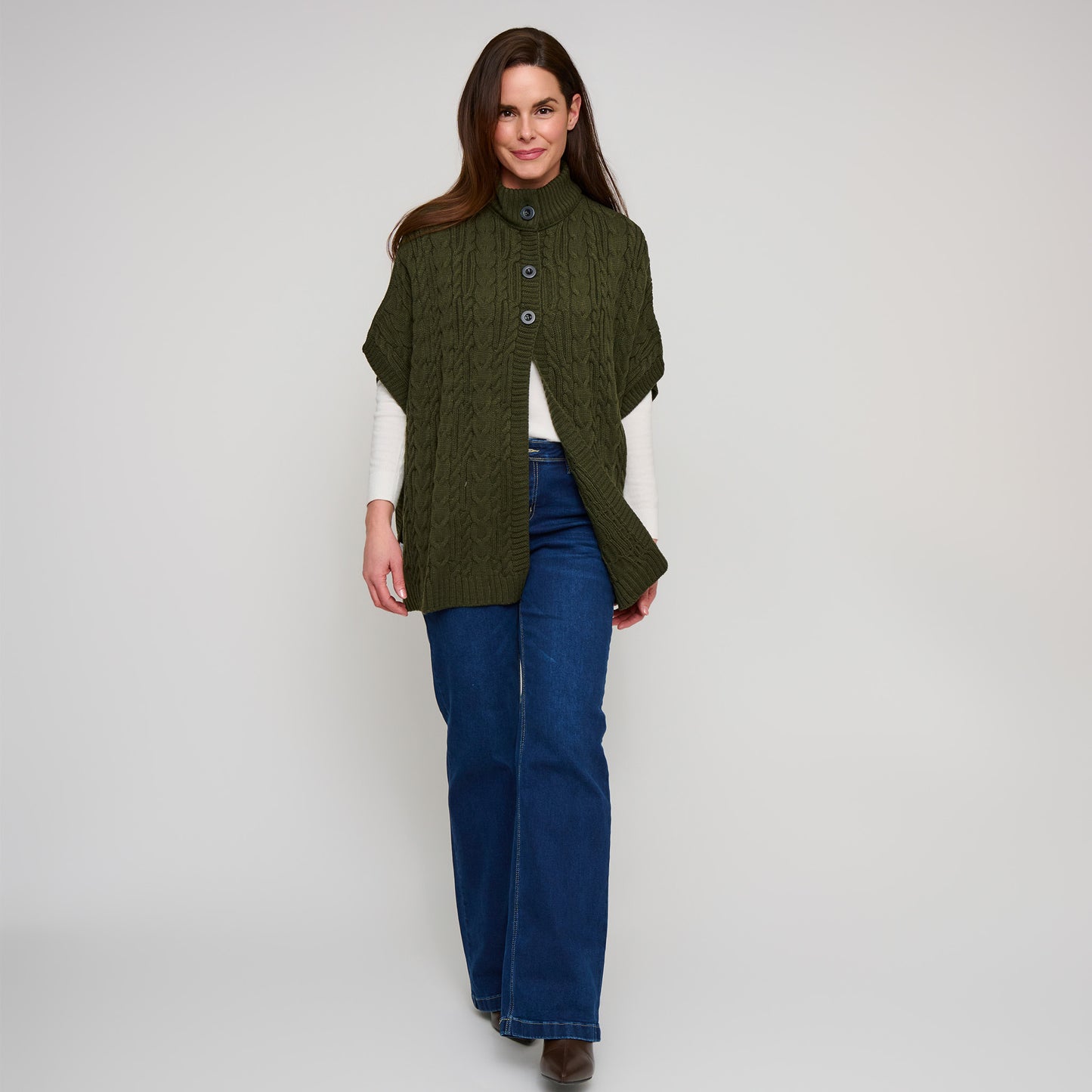 Mavi Cable Knit Poncho