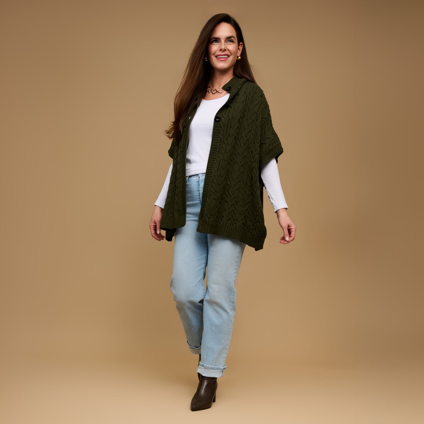 Mavi Cable Knit Poncho
