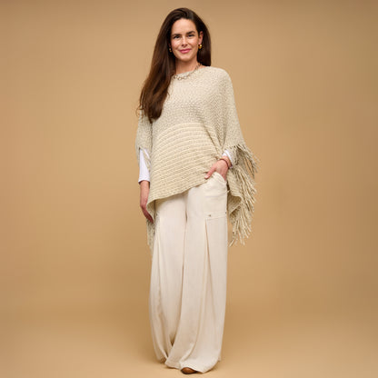 Brielle Chenille Knit Fringe Poncho