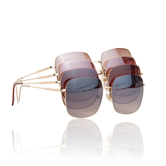 Rounded Square Frame Gradient Sunglasses