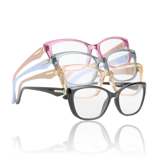 Rhinestone Accent Rectangle Cat-Eye Readers