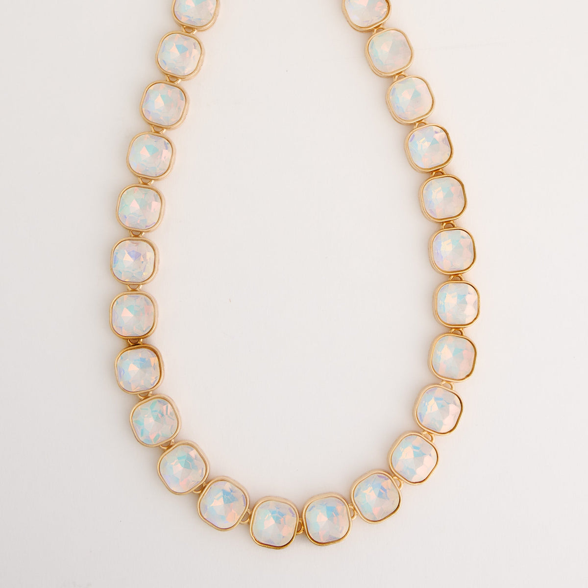 Marlowe Bezel Set Crystal Statement Collar Necklace