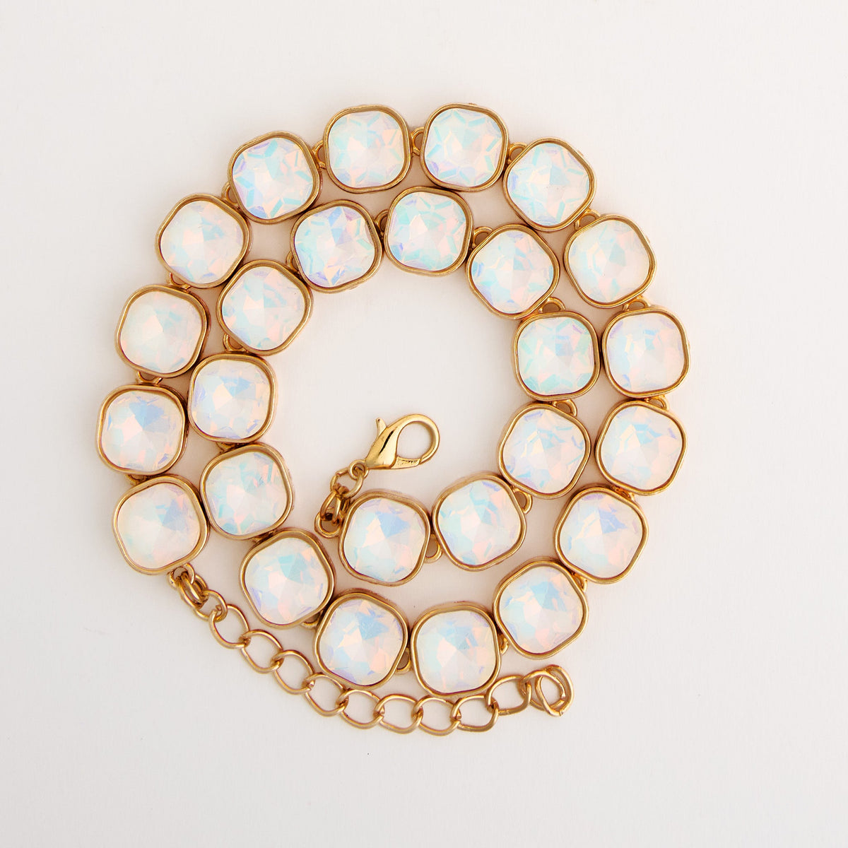 Marlowe Bezel Set Crystal Statement Collar Necklace
