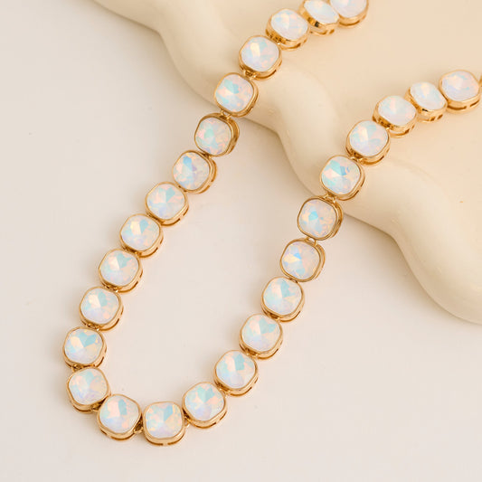 Marlowe Bezel Set Crystal Statement Collar Necklace