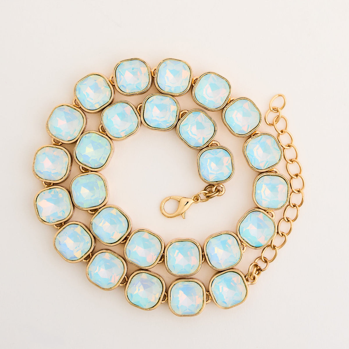 Marlowe Bezel Set Crystal Statement Collar Necklace
