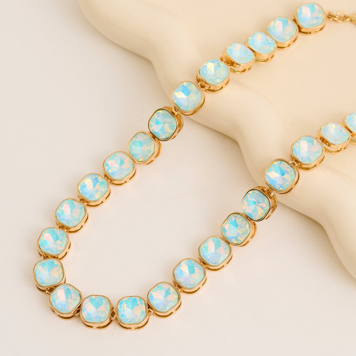 Marlowe Bezel Set Crystal Statement Collar Necklace