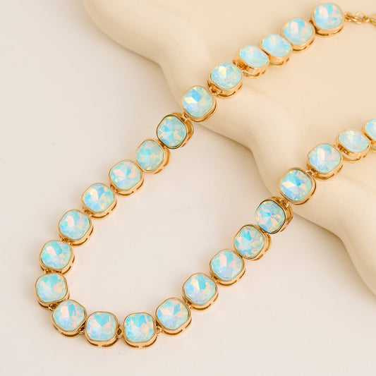 Marlowe Bezel Set Crystal Statement Collar Necklace