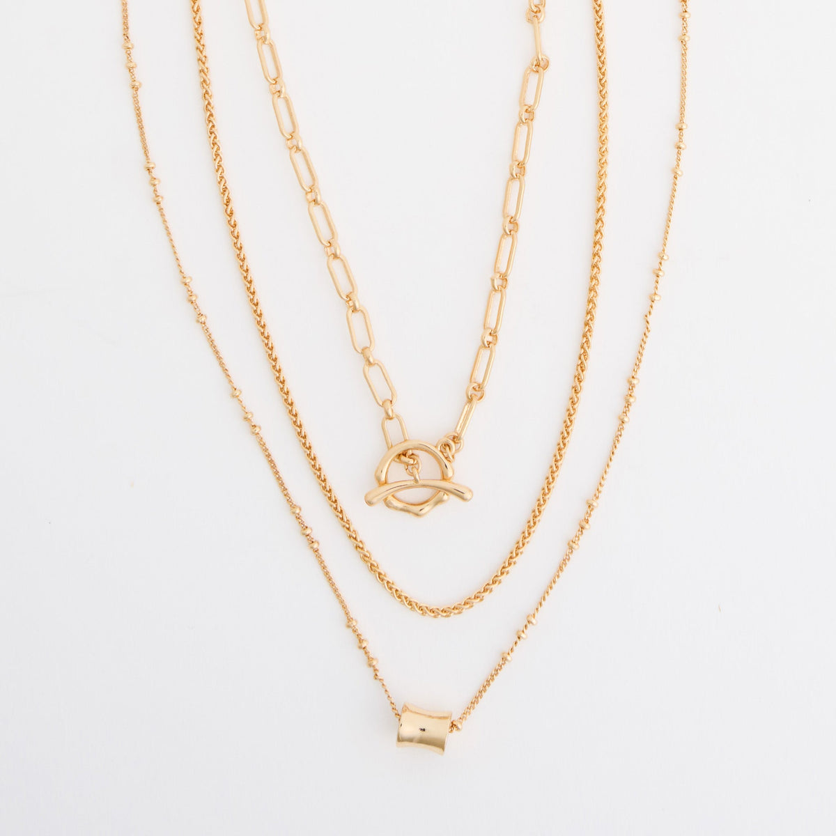 Oaklyn Layered Multi Strand Pendant Necklace
