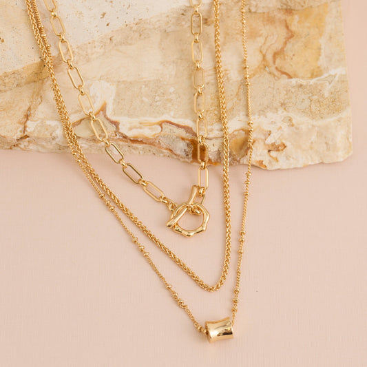 Oaklyn Layered Multi Strand Pendant Necklace