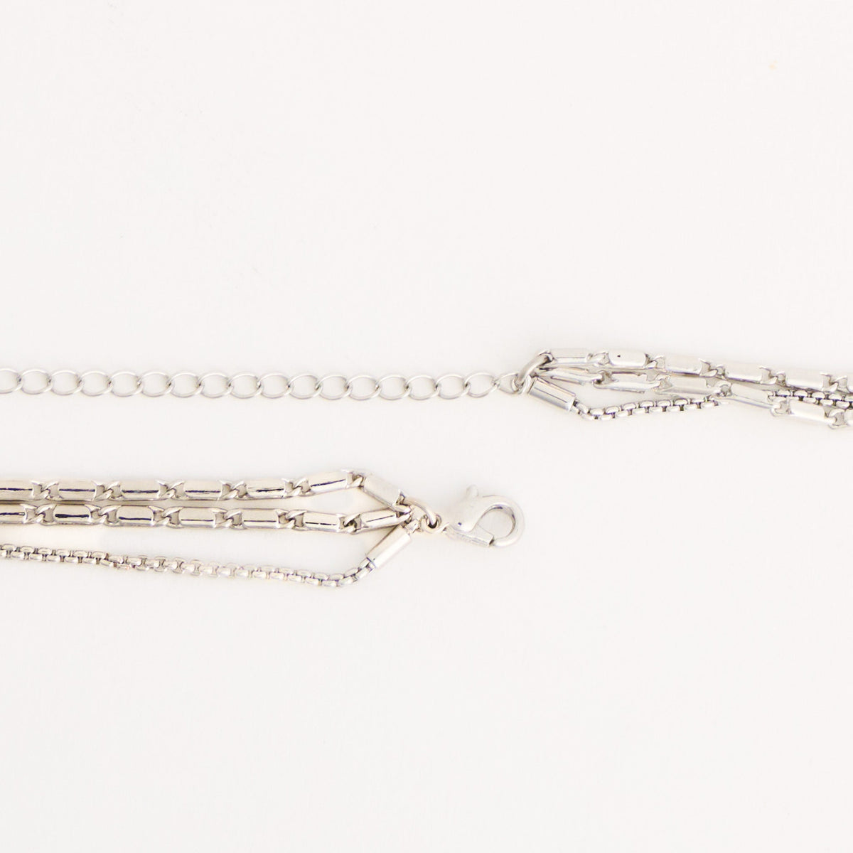 Ophelia Layered Multi Strand Teardrop Pendant Necklace