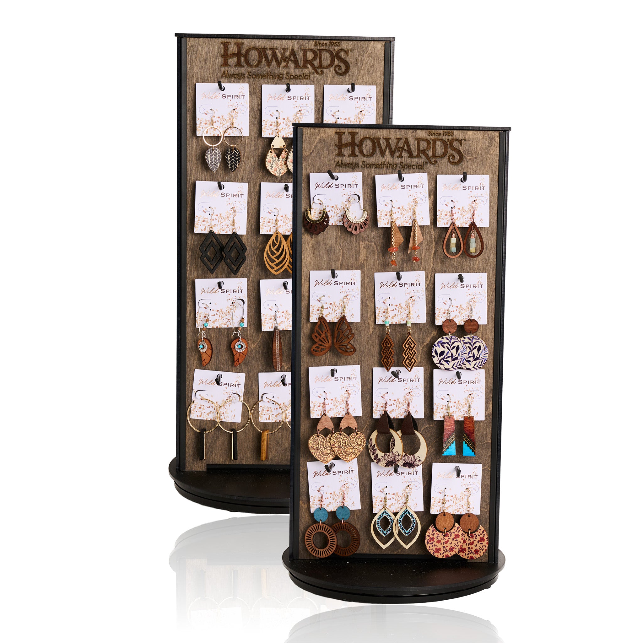 48 Piece Wild Spirit Wooden Earring Unit With Display – Howard's, Inc