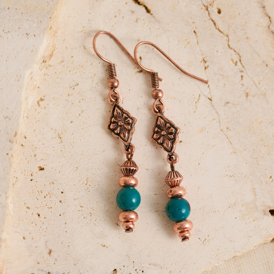 Wild Spirit Beaded Dangle Earrings