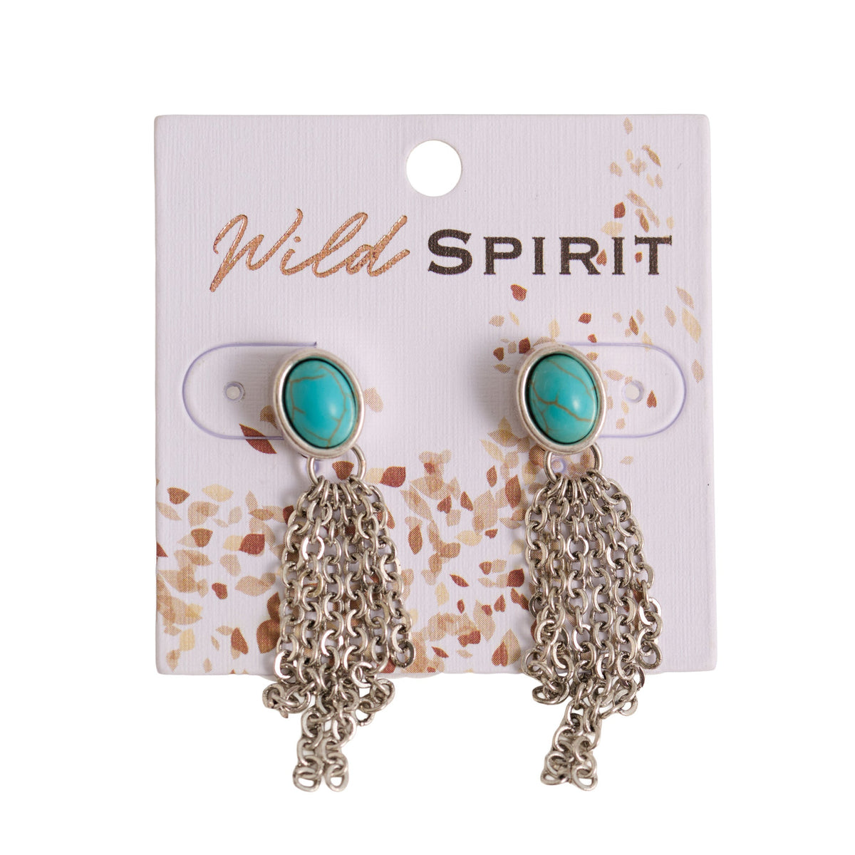 Wild Spirit Fringe Genuine Turquoise Stone Earrings