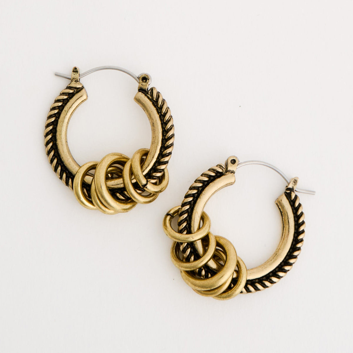 Wild Spirit Textured Ring Hoop Earrings