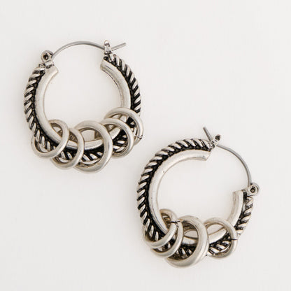 Wild Spirit Textured Ring Hoop Earrings