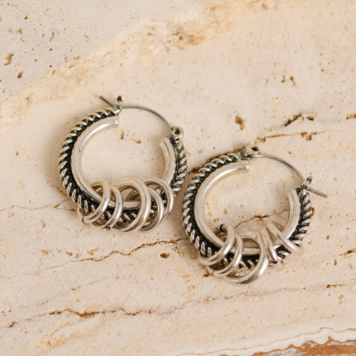 Wild Spirit Textured Ring Hoop Earrings