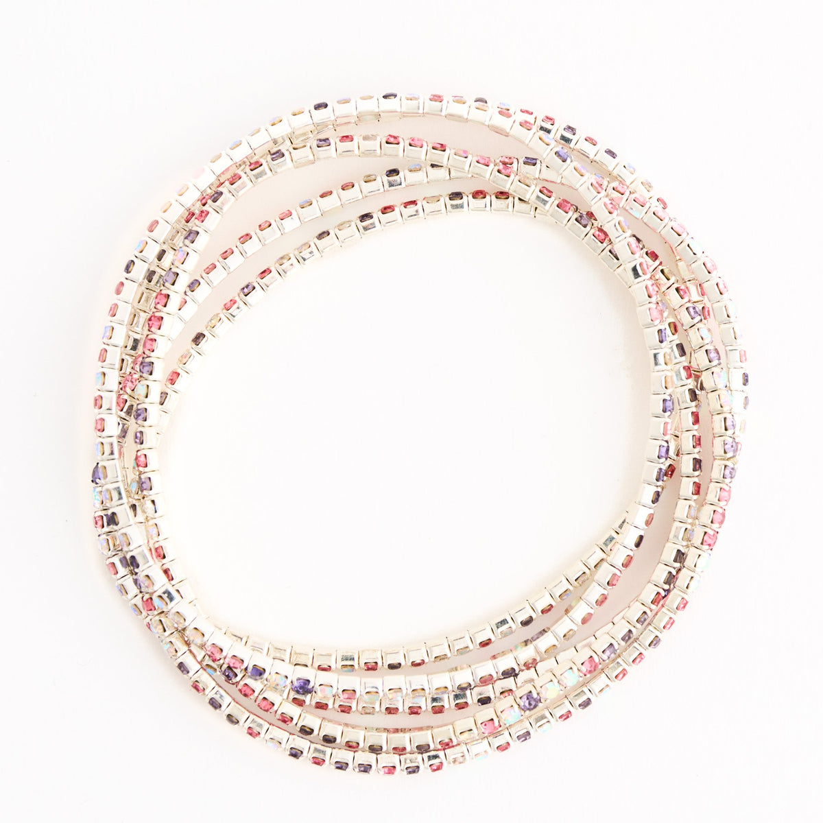 Avery Multi Row Rhinestone Stretch Bracelet