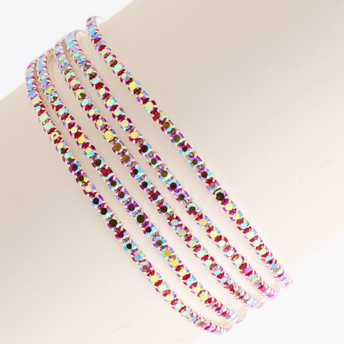 Avery Multi Row Rhinestone Stretch Bracelet