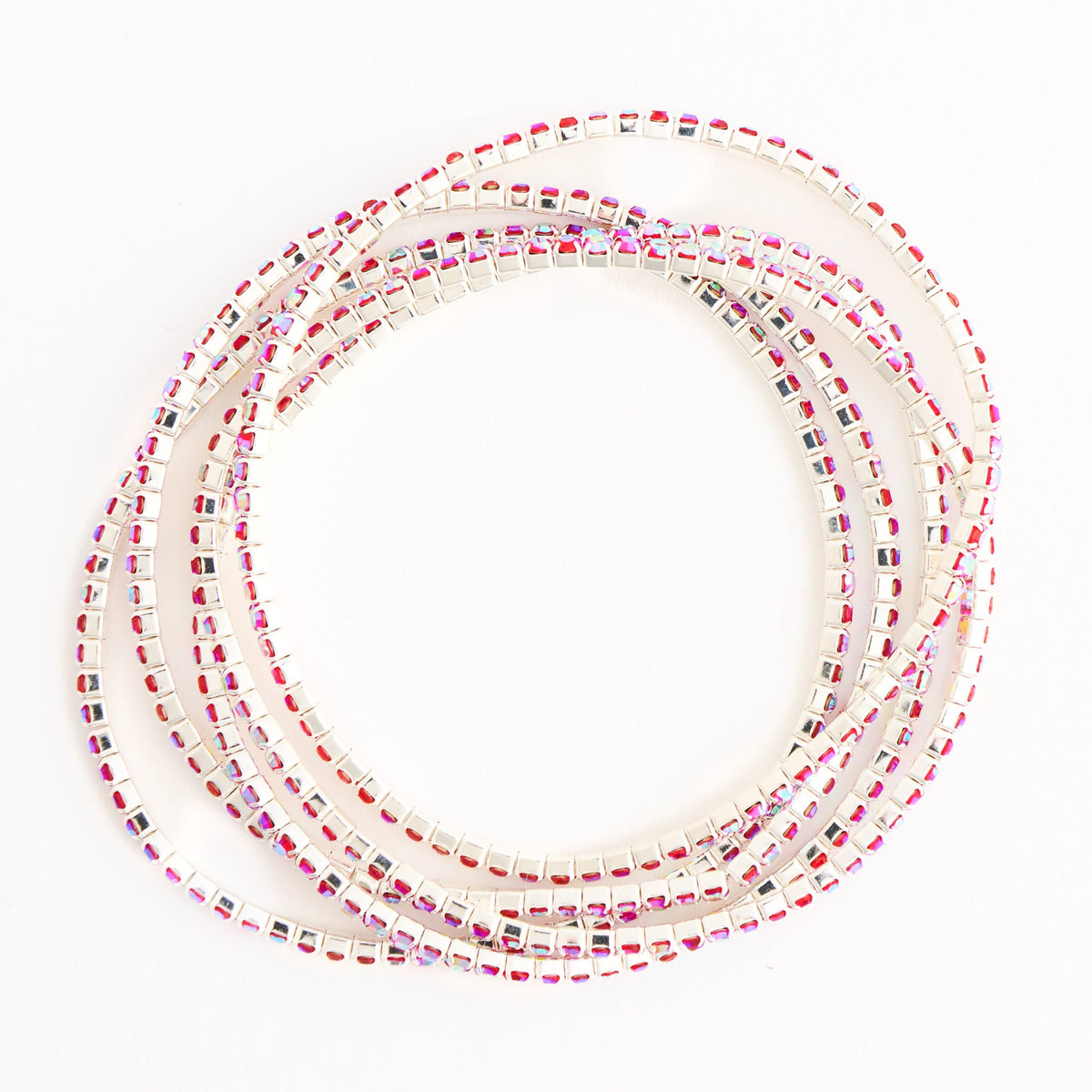 Avery Multi Row Rhinestone Stretch Bracelet