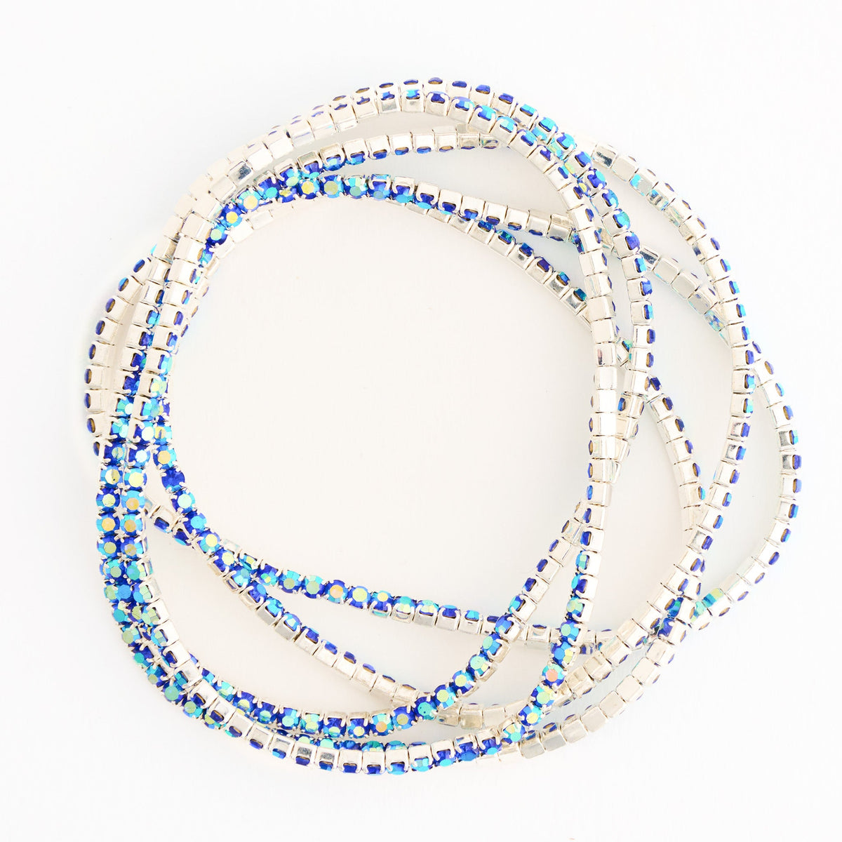 Avery Multi Row Rhinestone Stretch Bracelet
