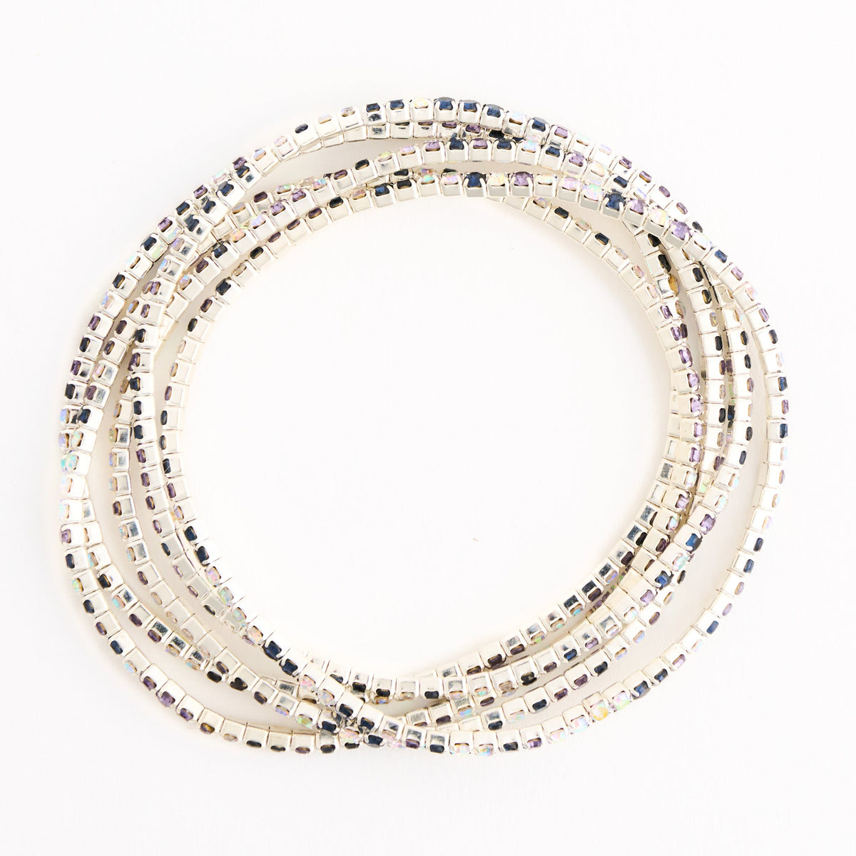 Avery Multi Row Rhinestone Stretch Bracelet