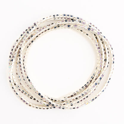 Avery Multi Row Rhinestone Stretch Bracelet