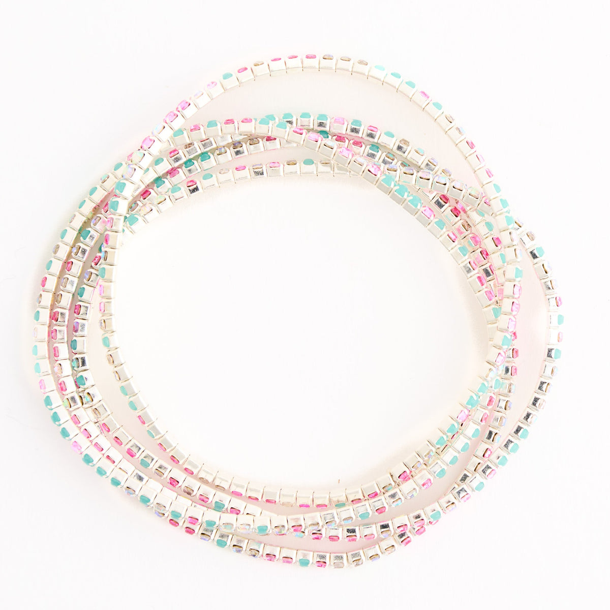 Avery Multi Row Rhinestone Stretch Bracelet