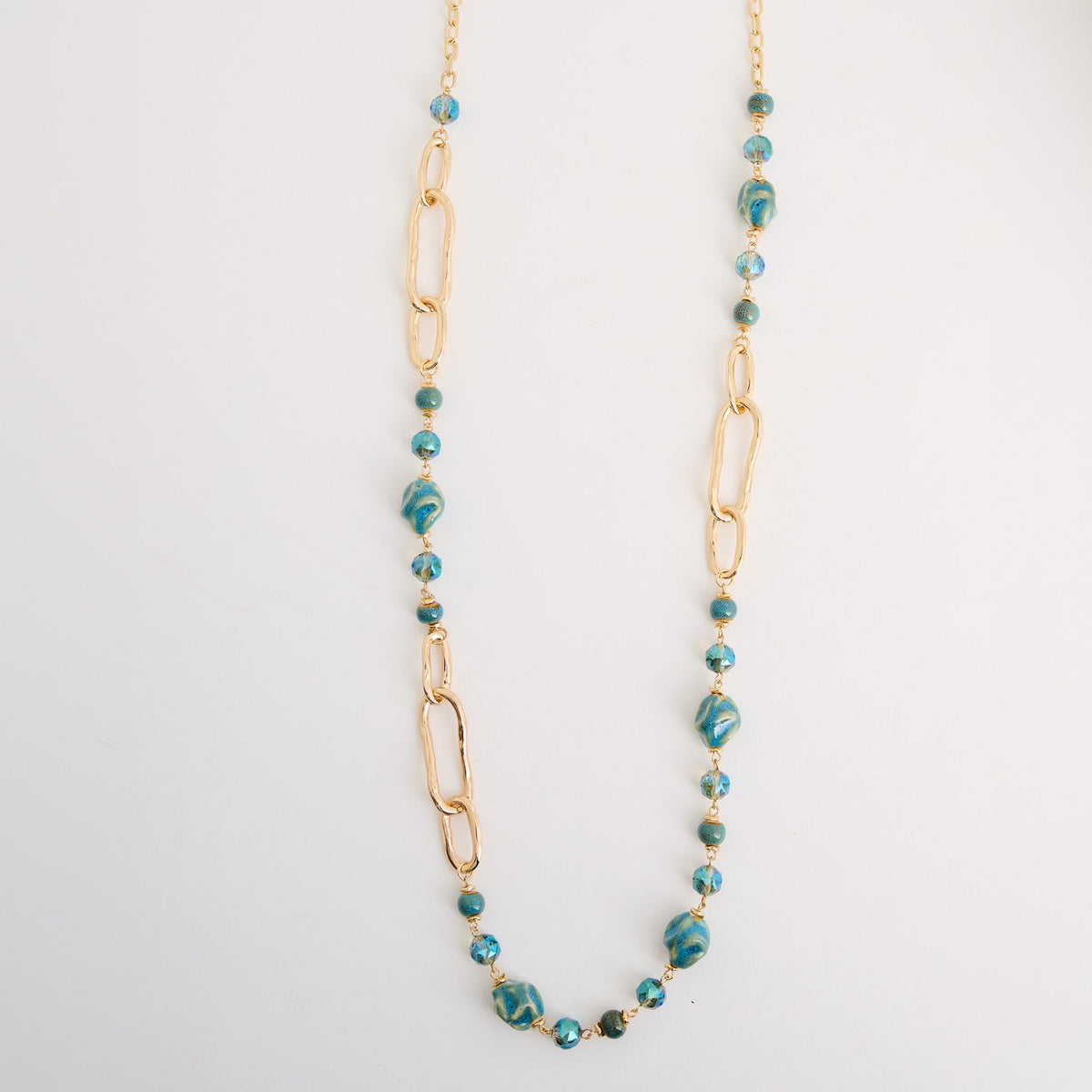 Lucille Longline Beaded Statement Necklace