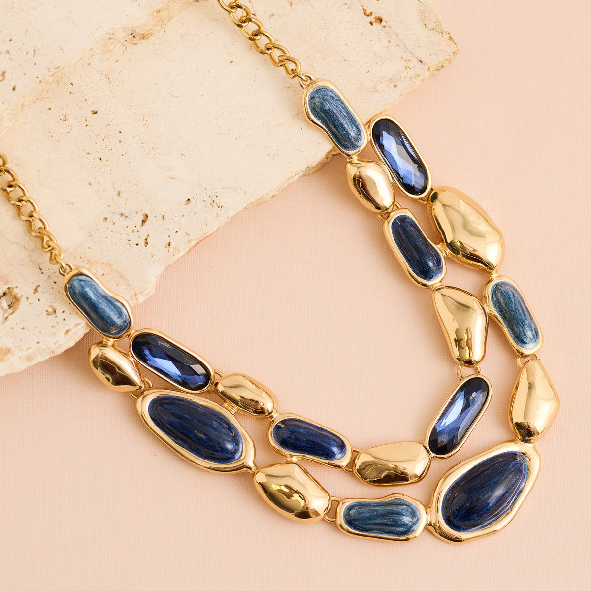 Hollis Double Layer Chunky Statement Necklace