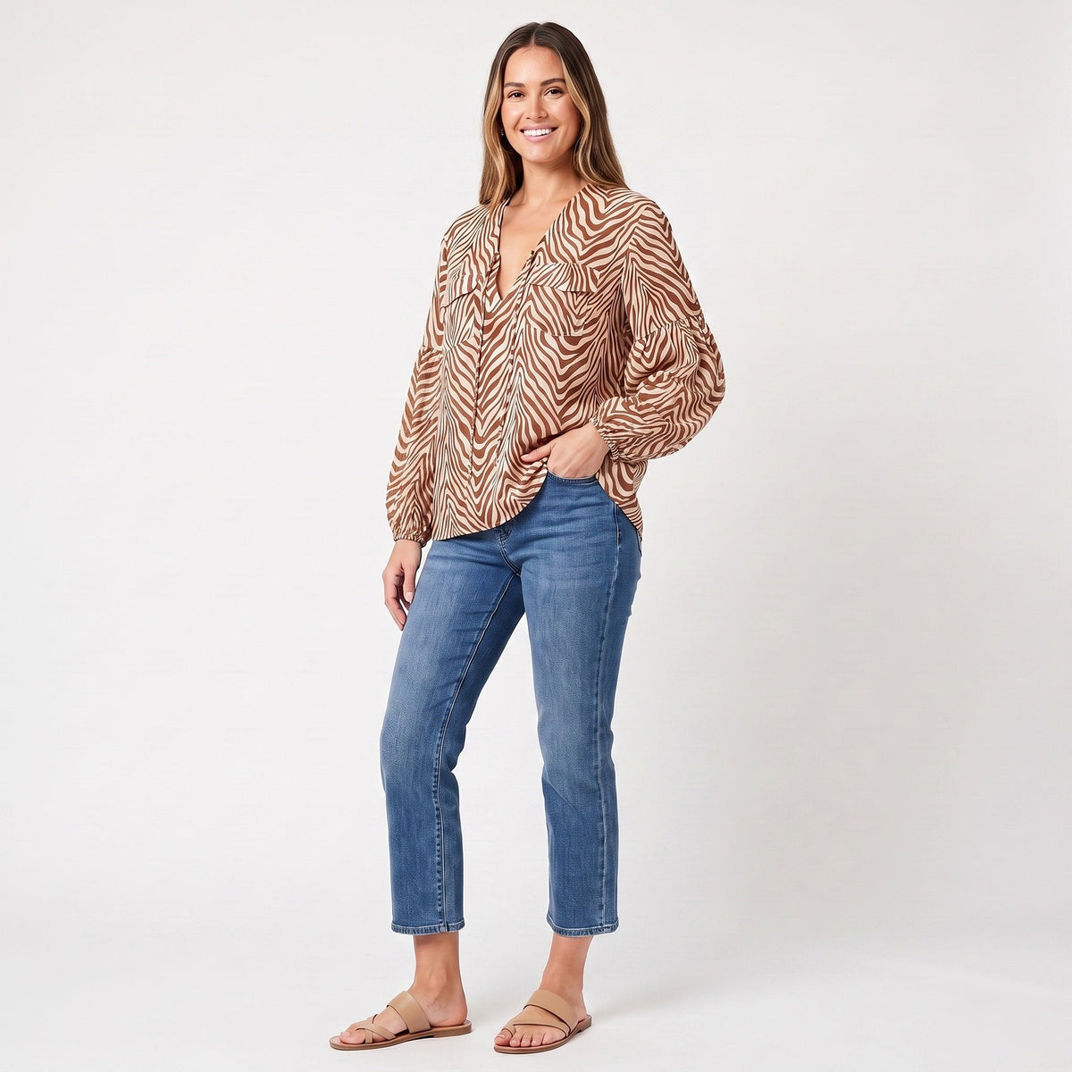 Hendrix Lace Up Blouse