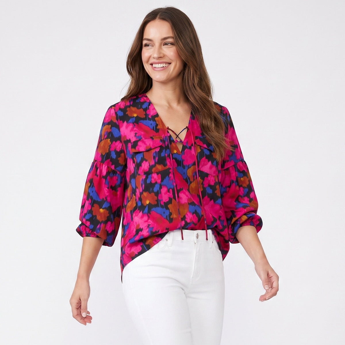 Hendrix Lace Up Blouse