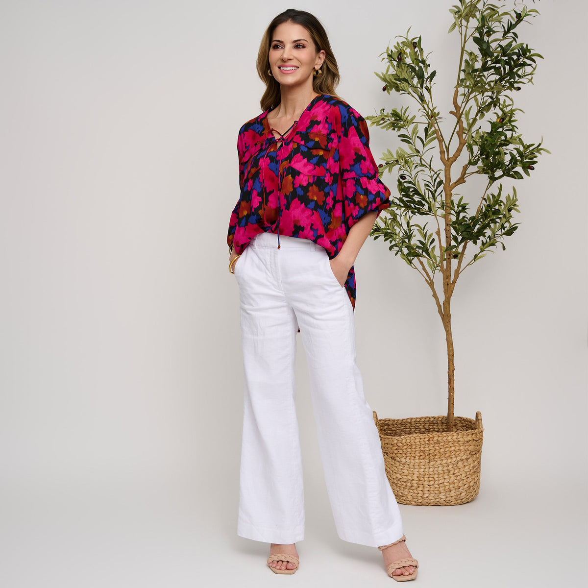 Hendrix Lace Up Blouse