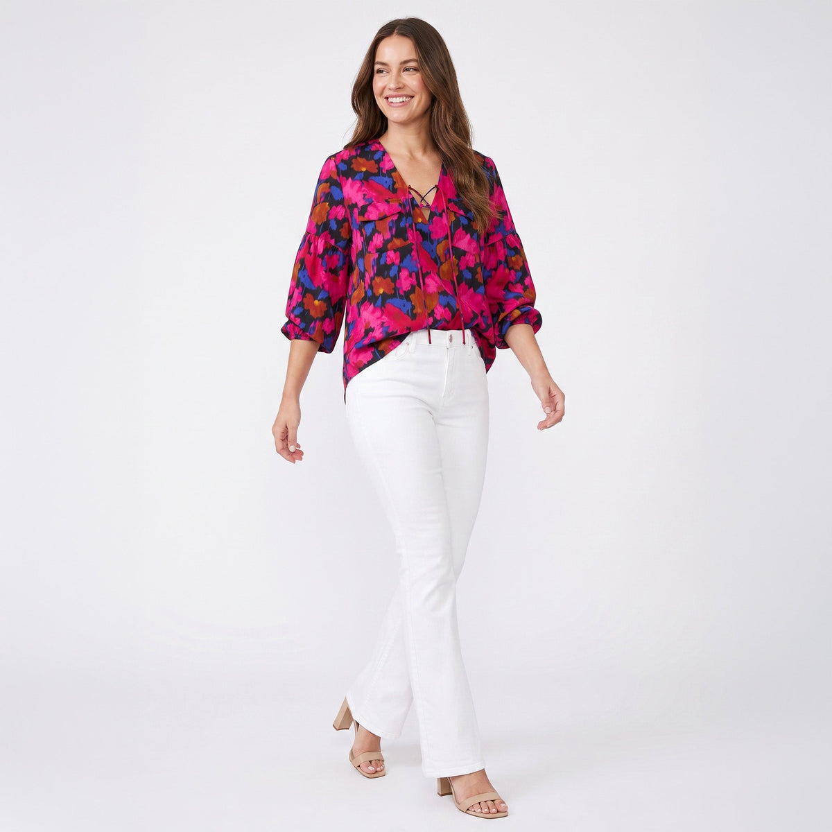 Hendrix Lace Up Blouse