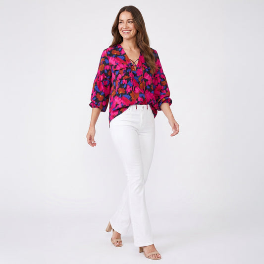 Hendrix Lace Up Blouse