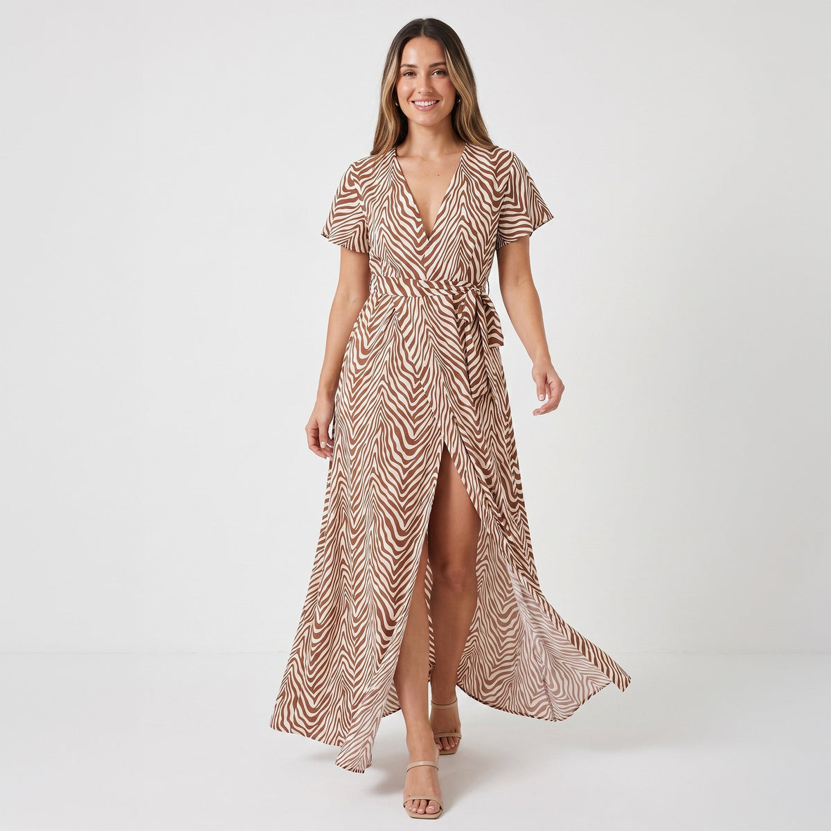 Simone Deep V Maxi Dress