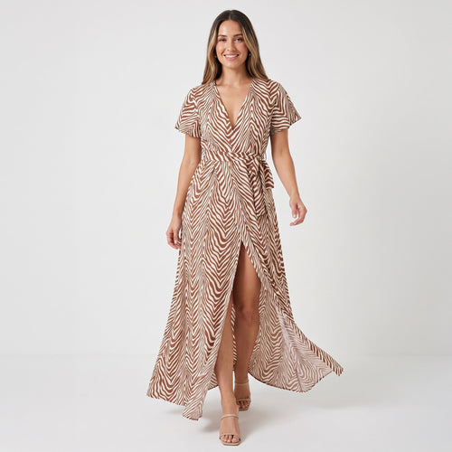 Simone Deep V Maxi Dress