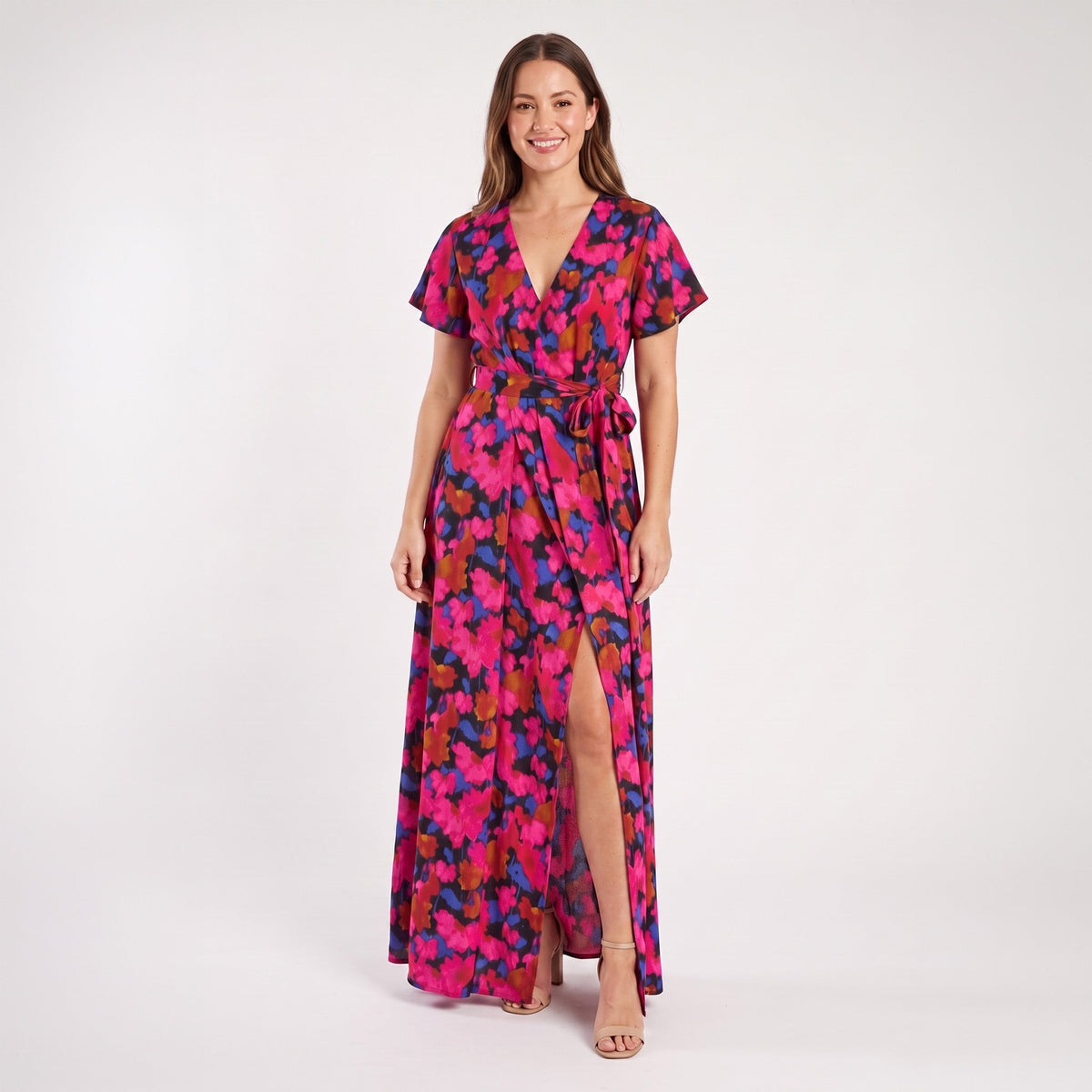 Simone Deep V Maxi Dress