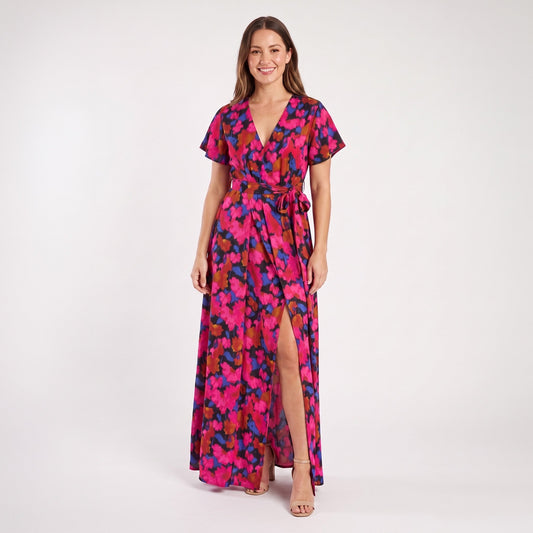 Simone Deep V Maxi Dress