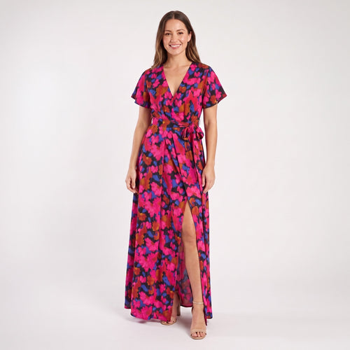 Simone Deep V Maxi Dress