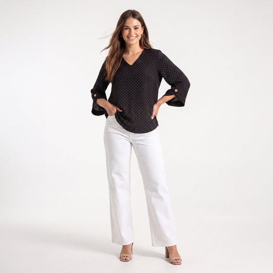 Delia V-Neck Blouse