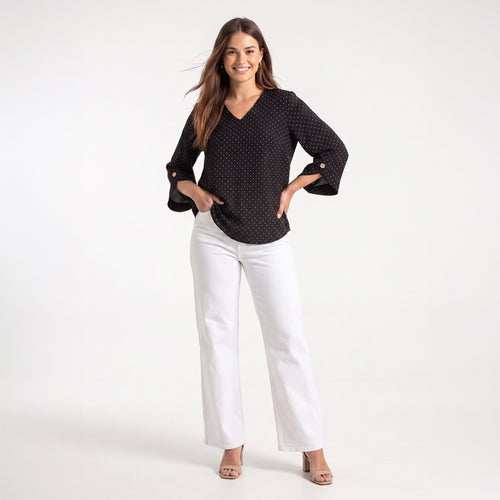 Delia V-Neck Blouse