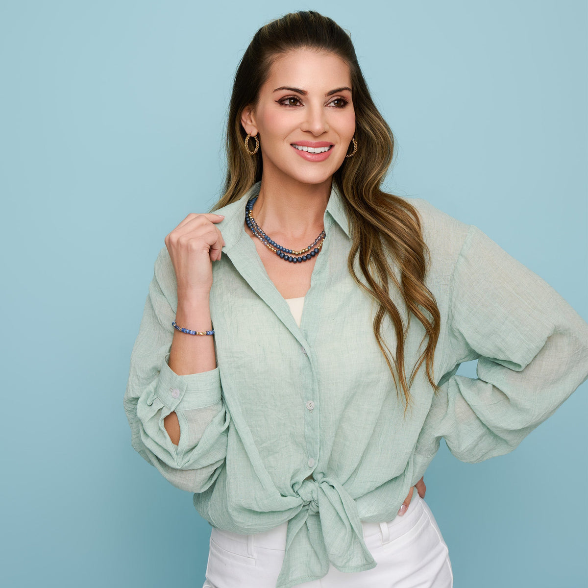 Kendall Relaxed Lightweight Button Up Top