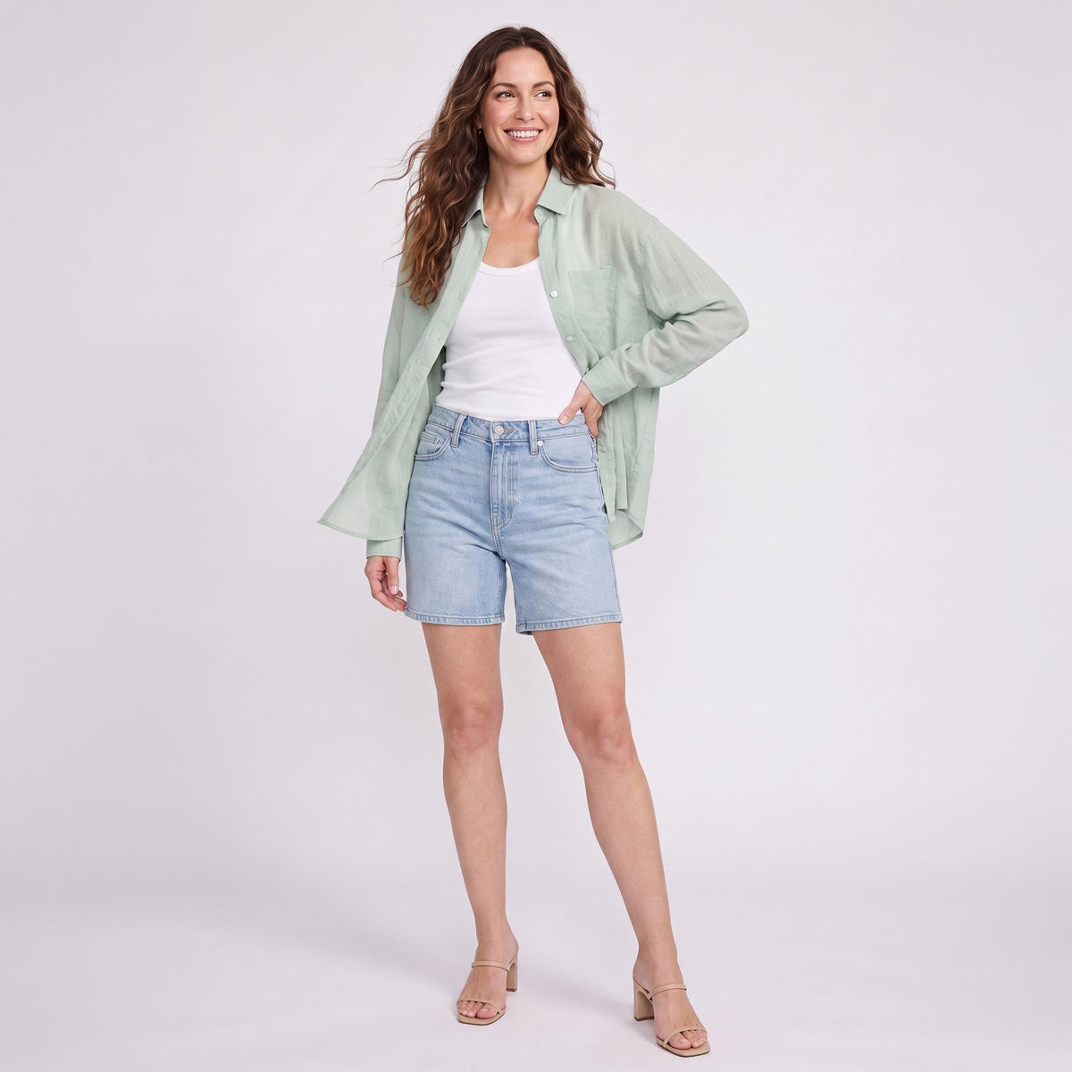 Kendall Relaxed Lightweight Button Up Top