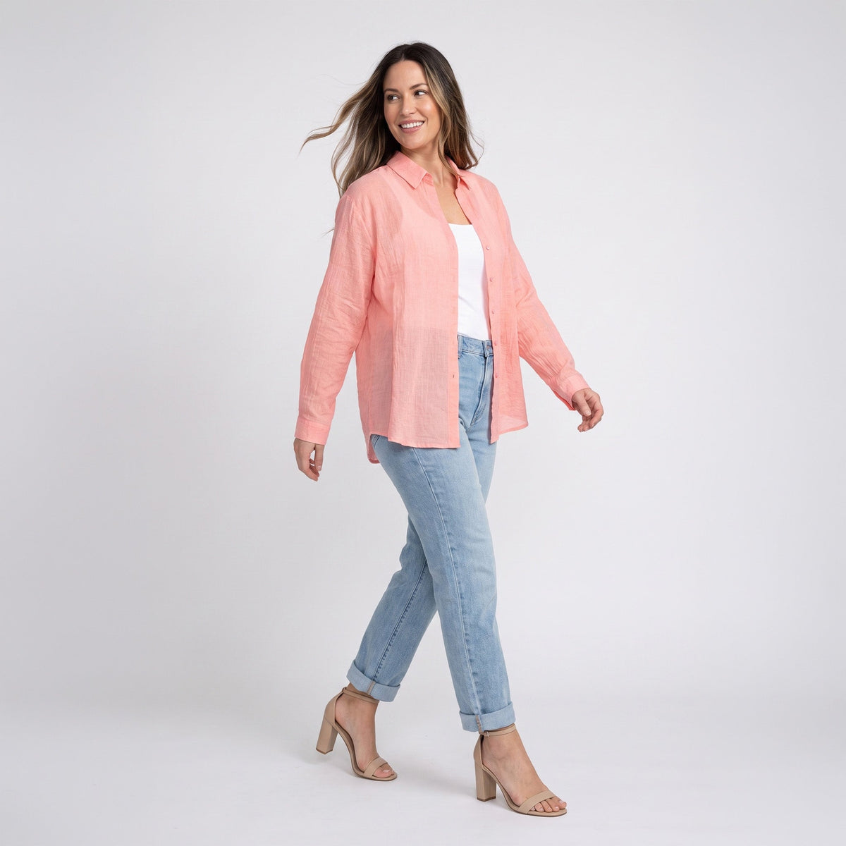 Kendall Relaxed Lightweight Button Up Top