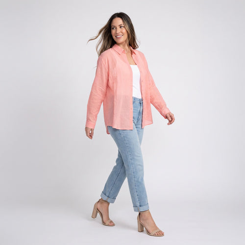 Kendall Relaxed Lightweight Button Up Top