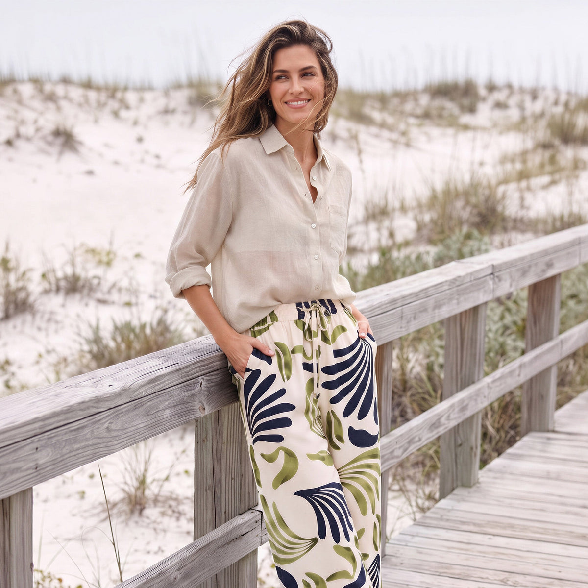 Kendall Relaxed Lightweight Button Up Top