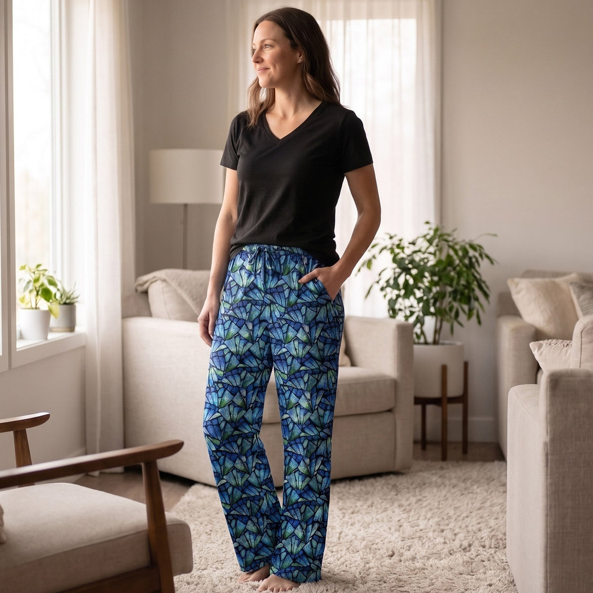 Midnight Butterfly Pajama Pants