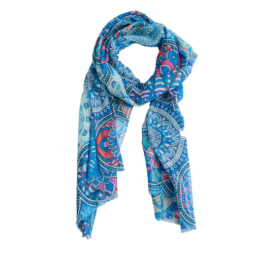 Kirana Mandala Print Lightweight Scarf
