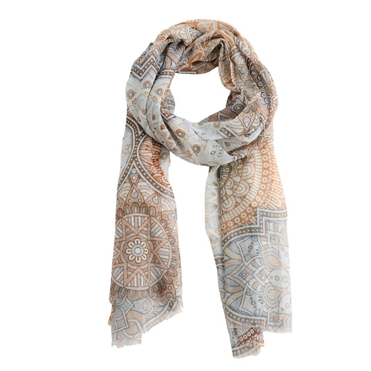 Kirana Mandala Print Lightweight Scarf