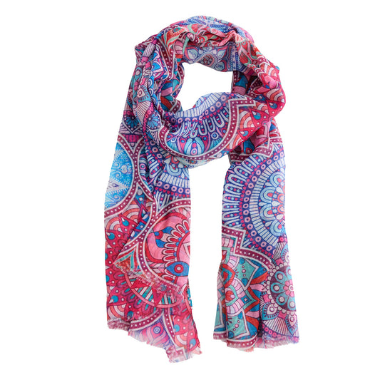 Kirana Mandala Print Lightweight Scarf